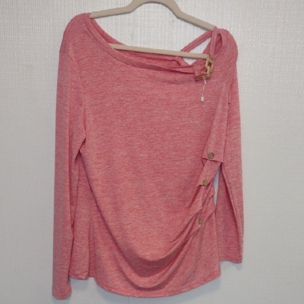 Women's Pink Long Sleeve Top